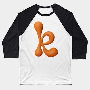 Liquid Type Letter K Baseball T-Shirt